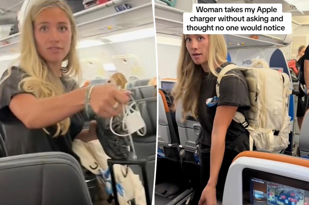 JetBlue passenger clashes with friend over 'stolen' Apple charger: 'Is it theft if you return it?'